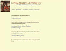 Tablet Screenshot of capitalmarketsadvisors.com